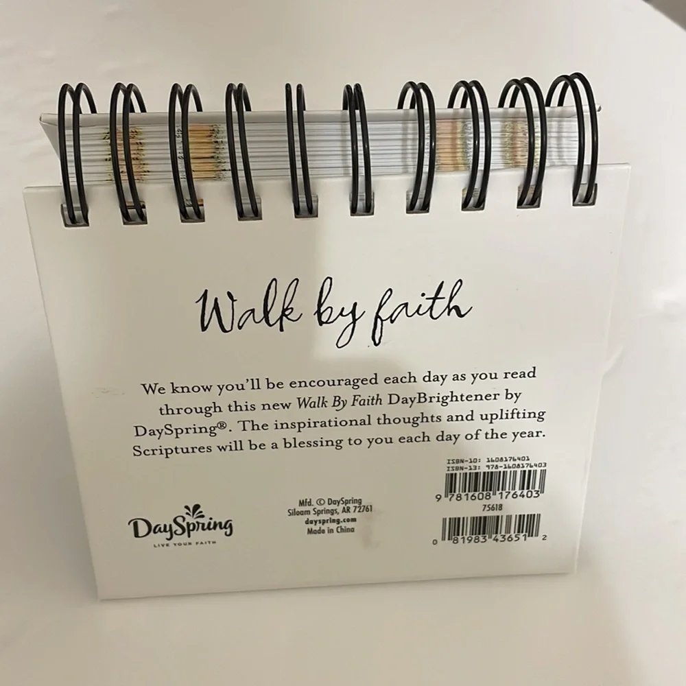 Walk By Faith 365 Day Inspirational Calendar Spiral Bound Flip Page